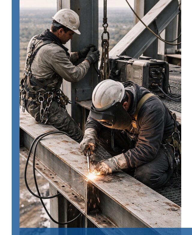 Высотные сварочные работы в Костроме для промышленных объектов