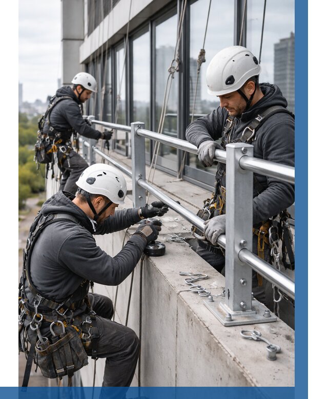 Монтаж ограждений на высоте в Костроме, от 1225 р. | ВЫСОТНИК-Кст
