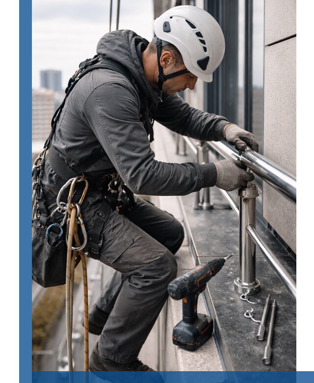 Монтаж ограждений на высоте в Костроме для зданий и конструкций