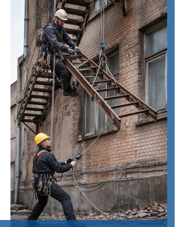 Демонтаж пожарной лестницы в Костроме от 12251 р. | ВЫСОТНИК-Кст