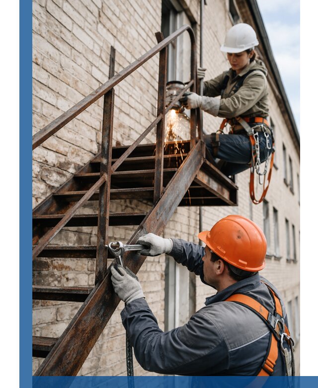 Ремонт и восстановление пожарных лестниц с выездом в Костроме