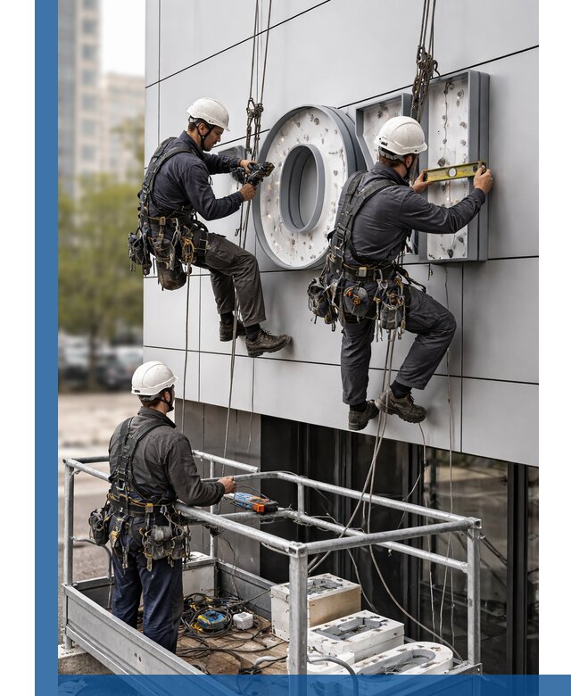 Профессиональный монтаж световых букв в Костроме под ключ