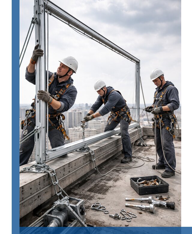 Монтаж крышных рекламных конструкций под ключ в Костроме