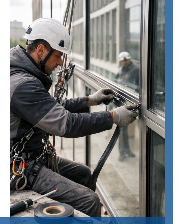 Ремонт витражных конструкций в Костроме от 3573 р. | ВЫСОТНИК-Кст