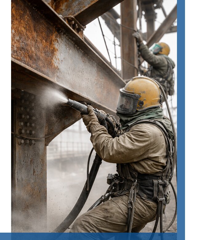 Пескоструйная очистка металлоконструкций в Костроме по 613 р.  ВЫСОТНИК-Кст