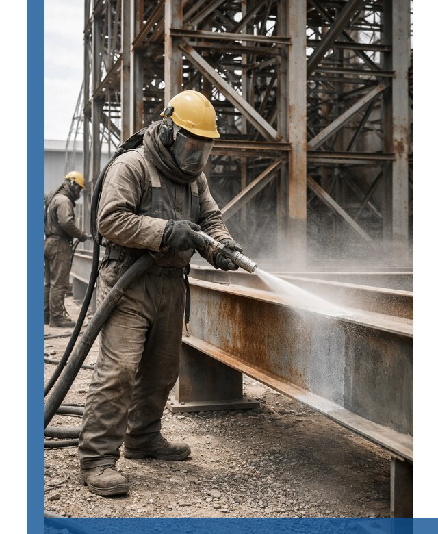 Пескоструйная очистка металлоконструкций в Костроме промышленная