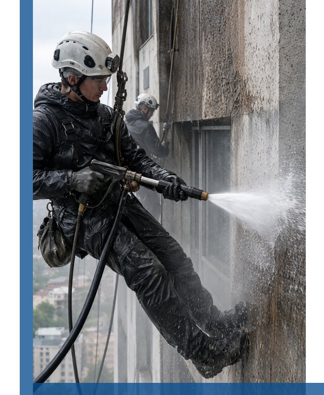 Гидроструйная очистка фасадов и конструкций в Костроме