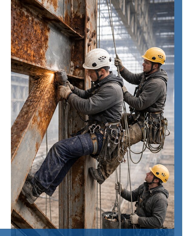 Зачистка металла от ржавчины в Костроме от 357 р. | ВЫСОТНИК-Кст