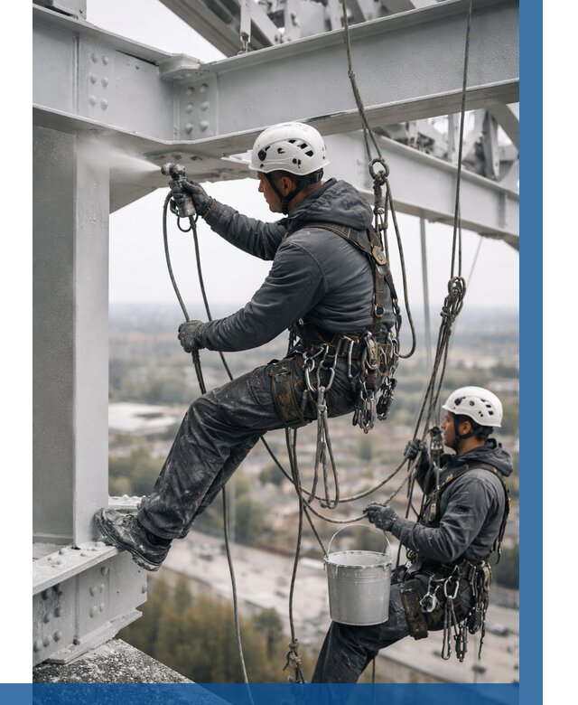 Покраска металлоконструкций на высоте в Костроме 357 р |ВЫСОТНИК-Кст