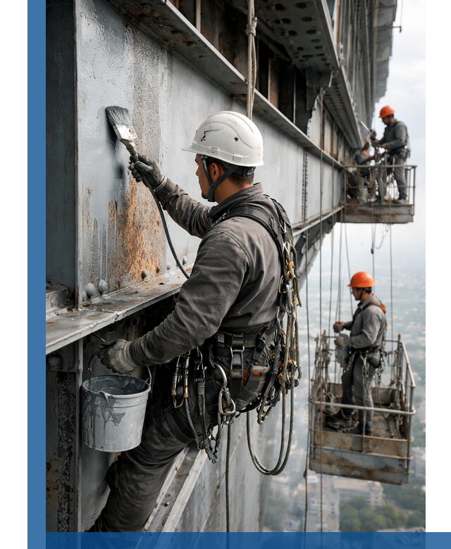 Покраска металлоконструкций на высоте в Костроме профессионально