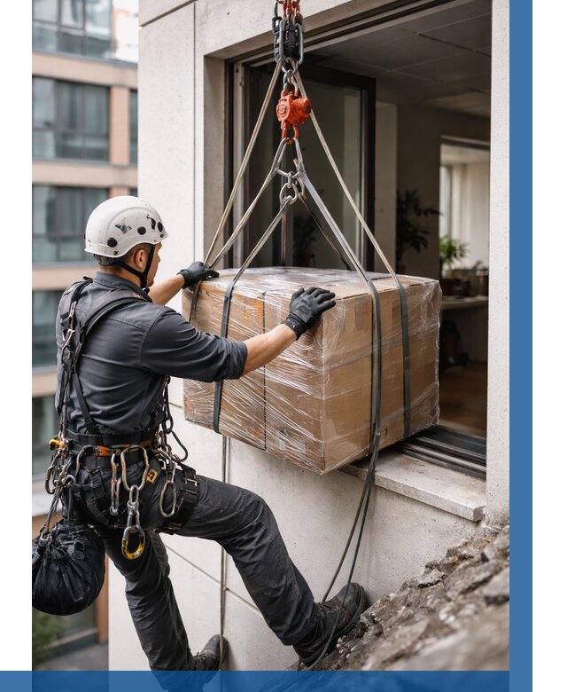 Подъем груза через окно в Костроме от 4594 р. | ВЫСОТНИК-Кст