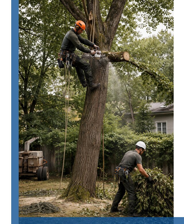 Кронирование деревьев в Костроме, безопасная высотная обрезка
