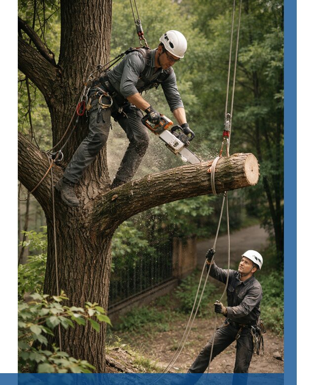 Спил деревьев альпинистами в Костроме от 8167 р. | ВЫСОТНИК-Кст