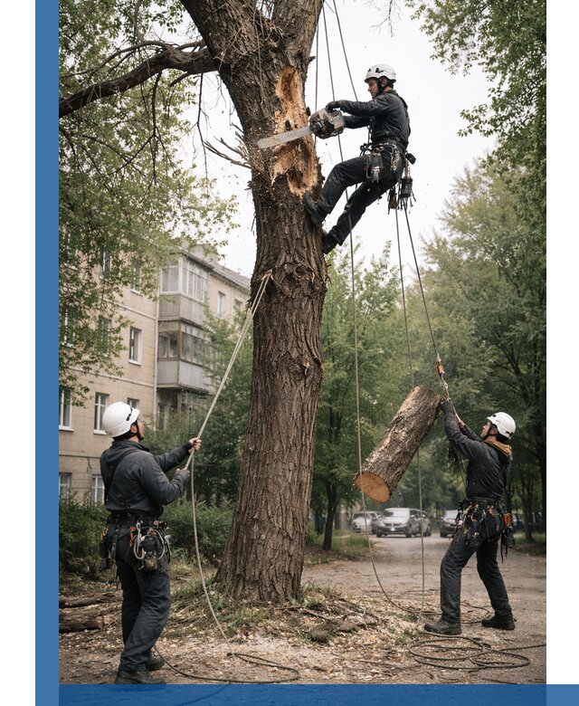 Срочное удаление аварийных деревьев в Костроме с гарантией безопасности