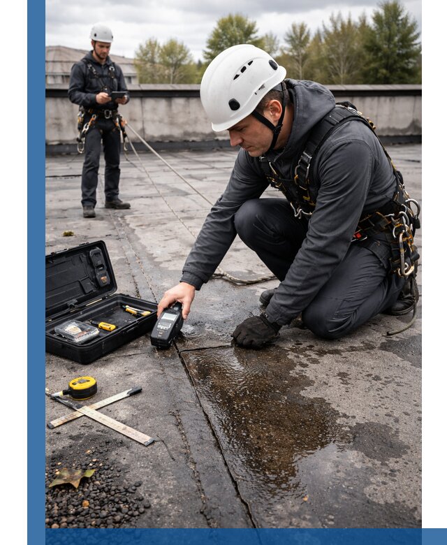 Обследование кровли на протечки и выявление дефектов в Костроме