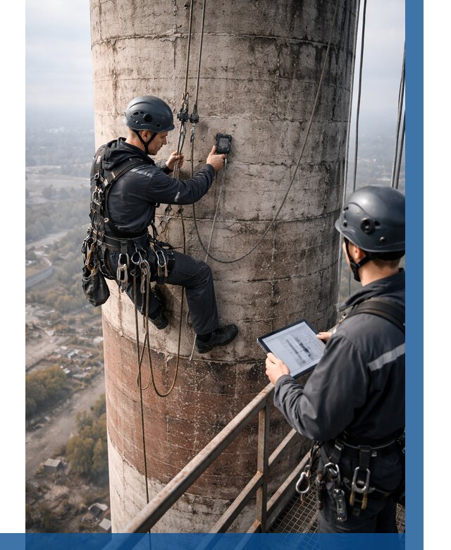 Обследование дымовой трубы в Костроме от 8167 р. | ВЫСОТНИК-Кст