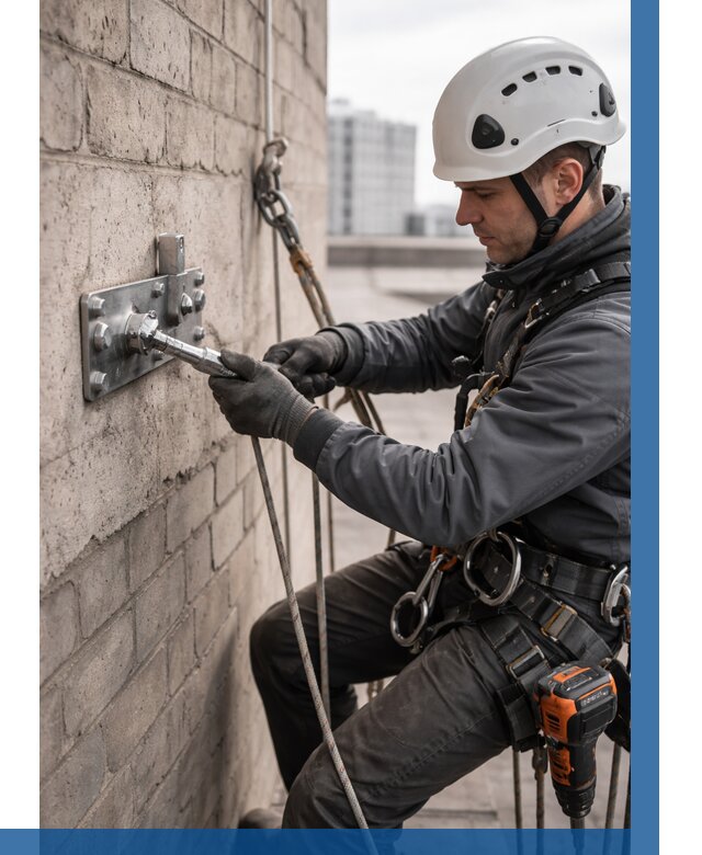 Установка анкерных точек в Костроме от 3573 р. | ВЫСОТНИК-Кст