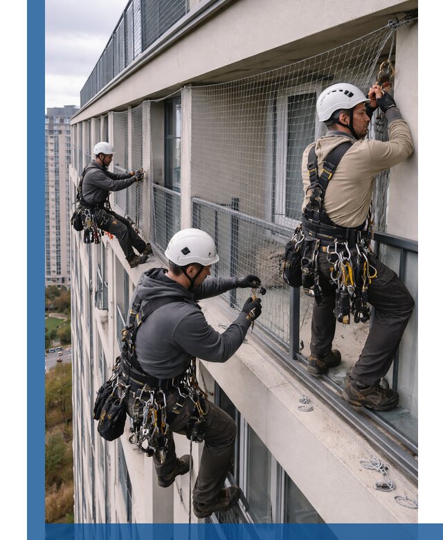 Профессиональный монтаж защитной сетки от птиц в Костроме